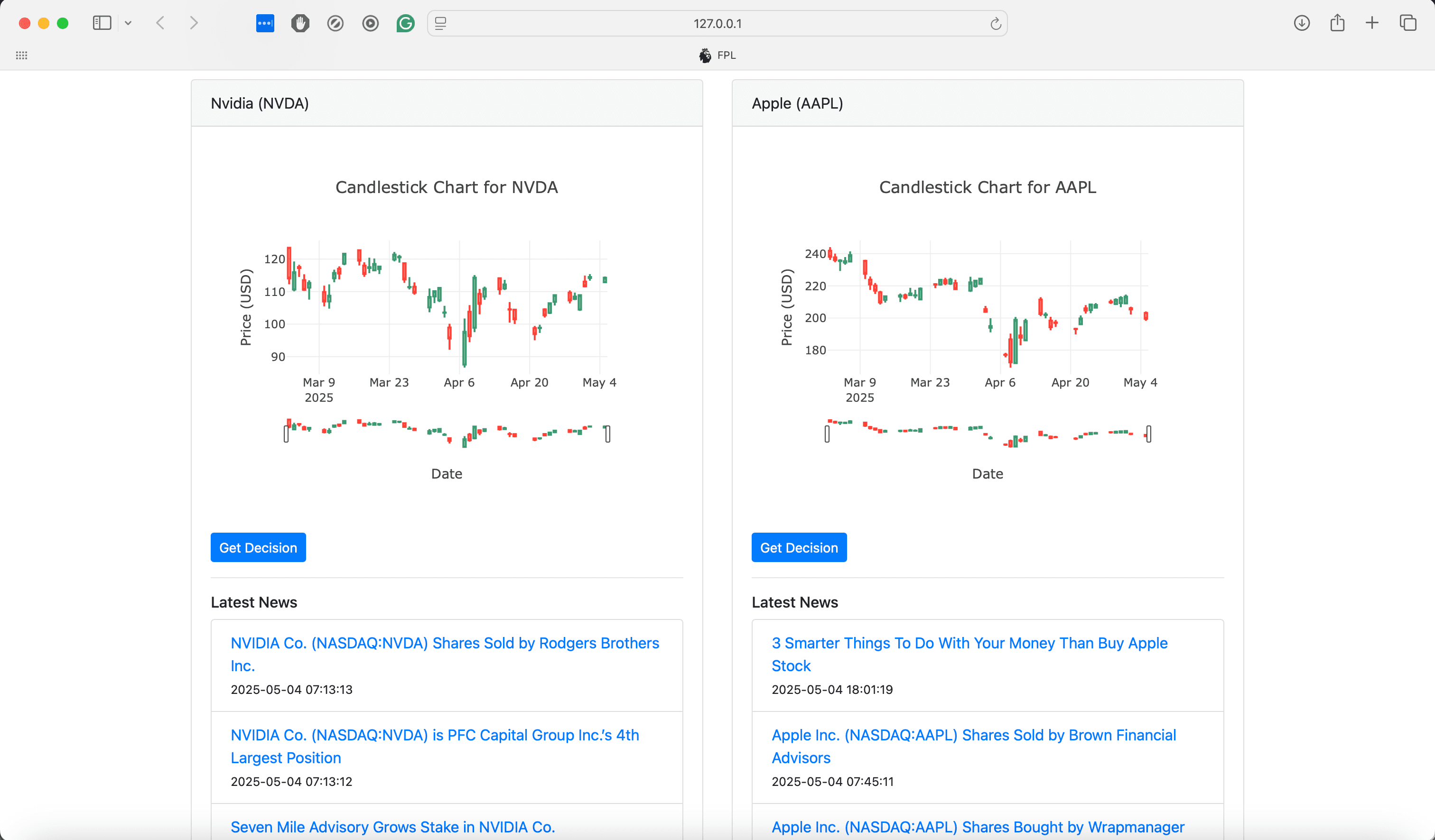 Stock Tracker & Trade Engine